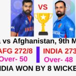 India vs Afghanistan Win India Team Performance of Both Team
