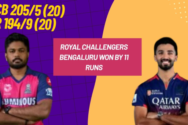 RCB vs RR IPL 2025 Highlights: Bengaluru Beat Rajasthan by 11 Runs in a Nail-Biter