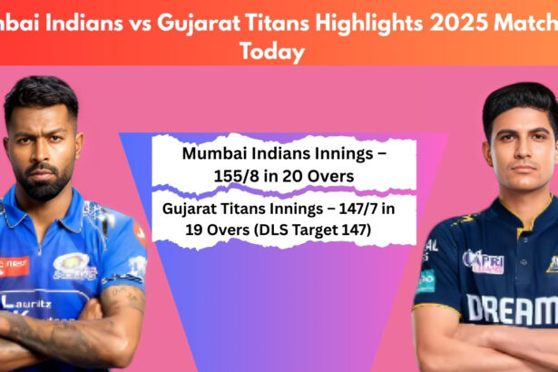 Mumbai Indians vs Gujarat Titans Highlights 2025 Match 56 Today
