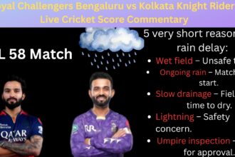 Royal Challengers Bengaluru vs Kolkata Knight Riders Live Cricket Score Commentary
